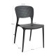 Silla Lanwer Negro de polipropileno
