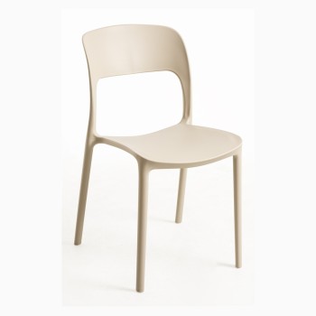 Silla Olga Beige de polipropileno