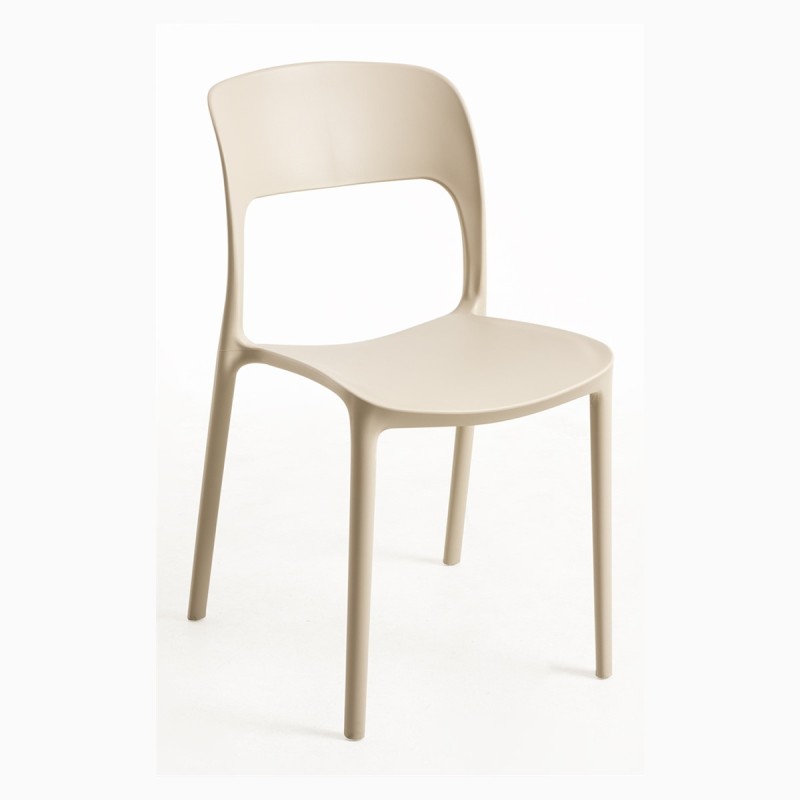 Silla Olga Beige de polipropileno