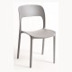 Silla Olga Gris de polipropileno