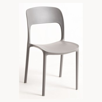Silla Olga Gris de polipropileno