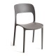 Silla Olga Gris oscuro de polipropileno