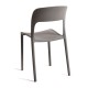 Silla Olga Gris oscuro de polipropileno