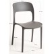 Silla Olga Gris oscuro de polipropileno
