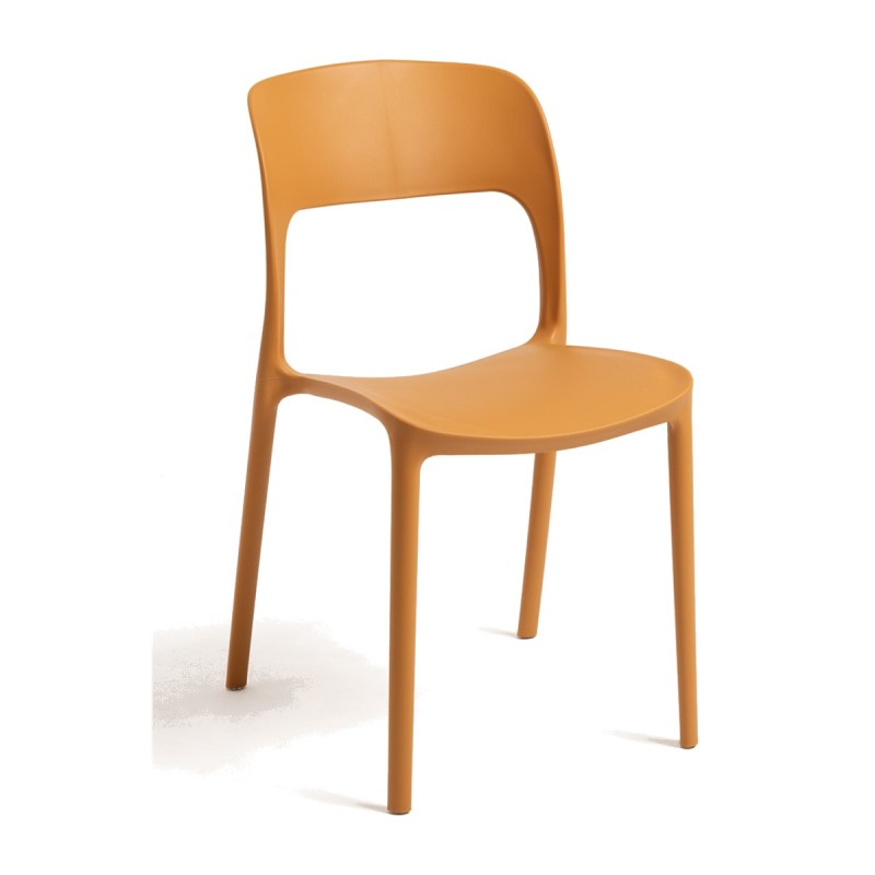 Silla Olga Mostaza de polipropileno