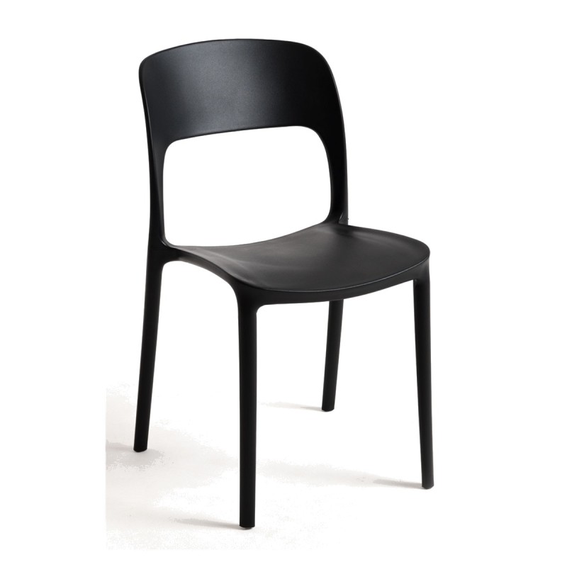 Silla Olga Negro de polipropileno