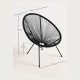 Silla Eggs Negro de acero