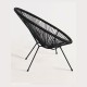 Silla Eggs Negro de acero