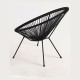Silla Eggs Negro de acero