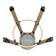 Taburete TARAMAY, apilable, aluminio, mesh crema y verde