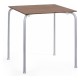 Mesa FERAY NEW, apilable, epoxi color gris, tablero fenólico castaño 69 x 69 cms.