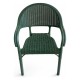 Sillón TORREMOLINOS, apilable, patas metálicas, polipropileno verde
