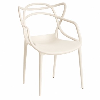 Silla Power Beige de polipropileno