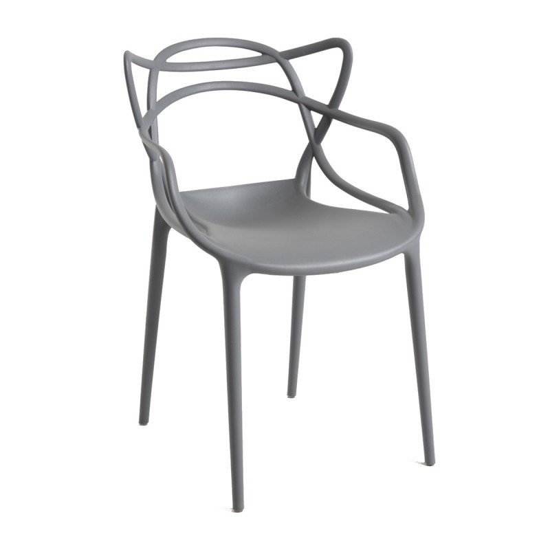 Silla Power Gris oscuro de polipropileno