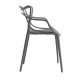 Silla Power Gris oscuro de polipropileno