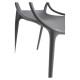 Silla Power Gris oscuro de polipropileno