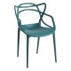 Silla Power Verde azulado de polipropileno