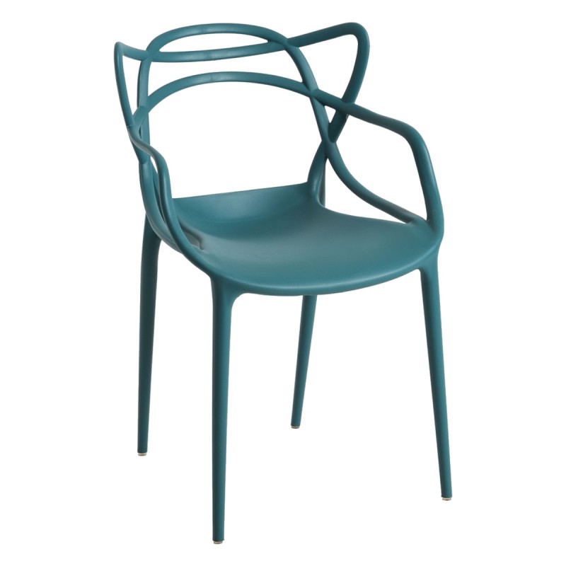 Silla Power Verde azulado de polipropileno