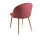 Silla Hill Fucsia tapizada en terciopelo