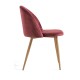 Silla Hill Fucsia tapizada en terciopelo