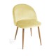 Silla Hill Amarillo dorado tapizada en terciopelo