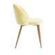 Silla Hill Amarillo dorado tapizada en terciopelo