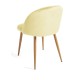 Silla Hill Amarillo dorado tapizada en terciopelo