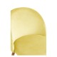 Silla Hill Amarillo dorado tapizada en terciopelo
