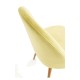 Silla Hill Amarillo dorado tapizada en terciopelo