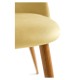 Silla Hill Amarillo dorado tapizada en terciopelo