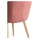 Silla Hill Rosa tapizada en terciopelo