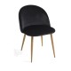Silla Hill Negro tapizada en terciopelo