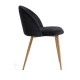 Silla Hill Negro tapizada en terciopelo