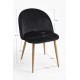 Silla Hill Negro tapizada en terciopelo