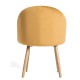 Silla Hill Mostaza tapizada en terciopelo