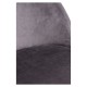 Silla Hill Gris oscuro tapizada en terciopelo