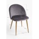 Silla Hill Gris oscuro tapizada en terciopelo