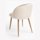 Silla Hill Beige tapizada en terciopelo