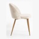 Silla Hill Beige tapizada en terciopelo