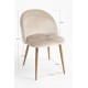 Silla Hill Beige tapizada en terciopelo