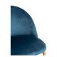 Silla Hill Azul tapizada en terciopelo