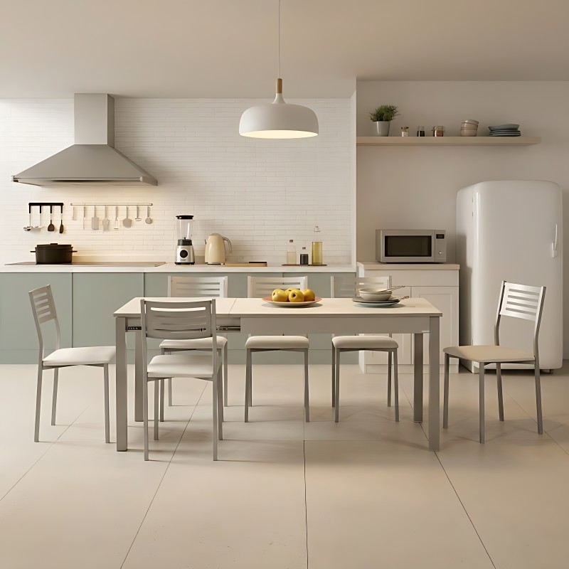Mesa extensible laminada estilo Atenas para cocina y comedor modelo Vera