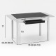 Mesa extensible de cristal para cocina y comedor estilo Alba modelo Liria