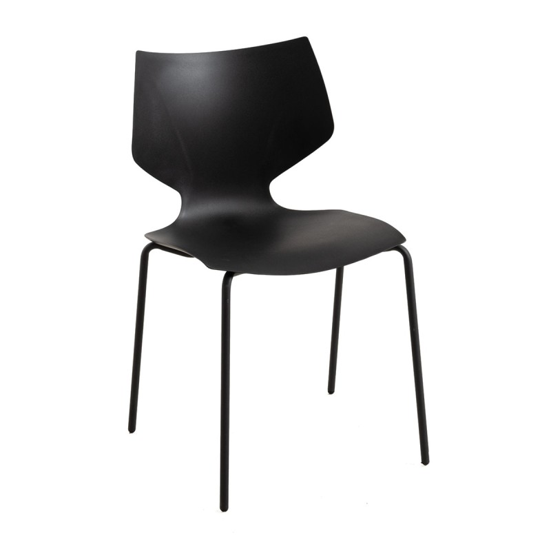 Silla Ceply Negro de polipropileno y acero reforzado