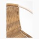 Silla Nargo Beige madera, estructura metalica y ratán