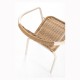 Silla Nargo Beige madera, estructura metalica y ratán