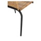Silla Nargo negra madera, estructura metalica y ratán