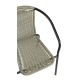 Silla Nargo negra Caqui, estructura metalica y ratán