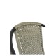 Silla Nargo negra Caqui, estructura metalica y ratán