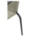 Silla Nargo negra Caqui, estructura metalica y ratán